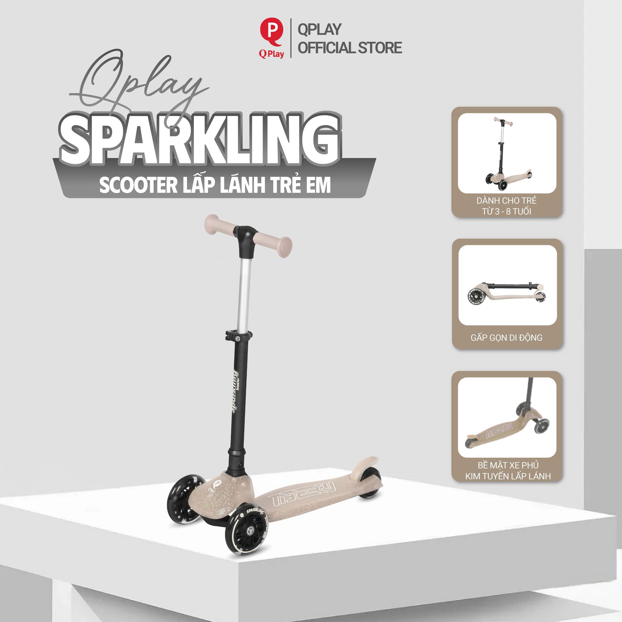 Xe scooter LED QPLAY SPARKLING
