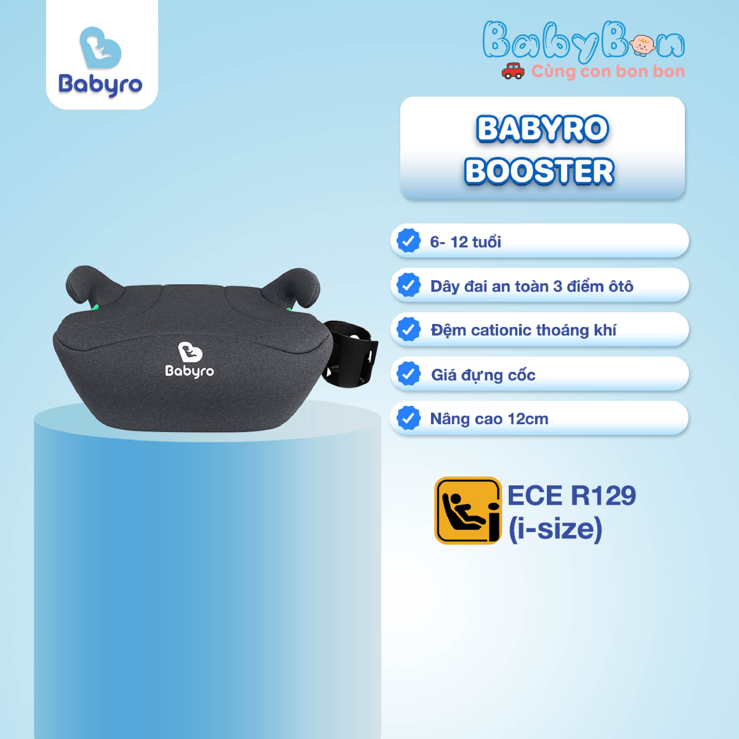 Ghế ngồi ô tô BABYRO BOOSTER