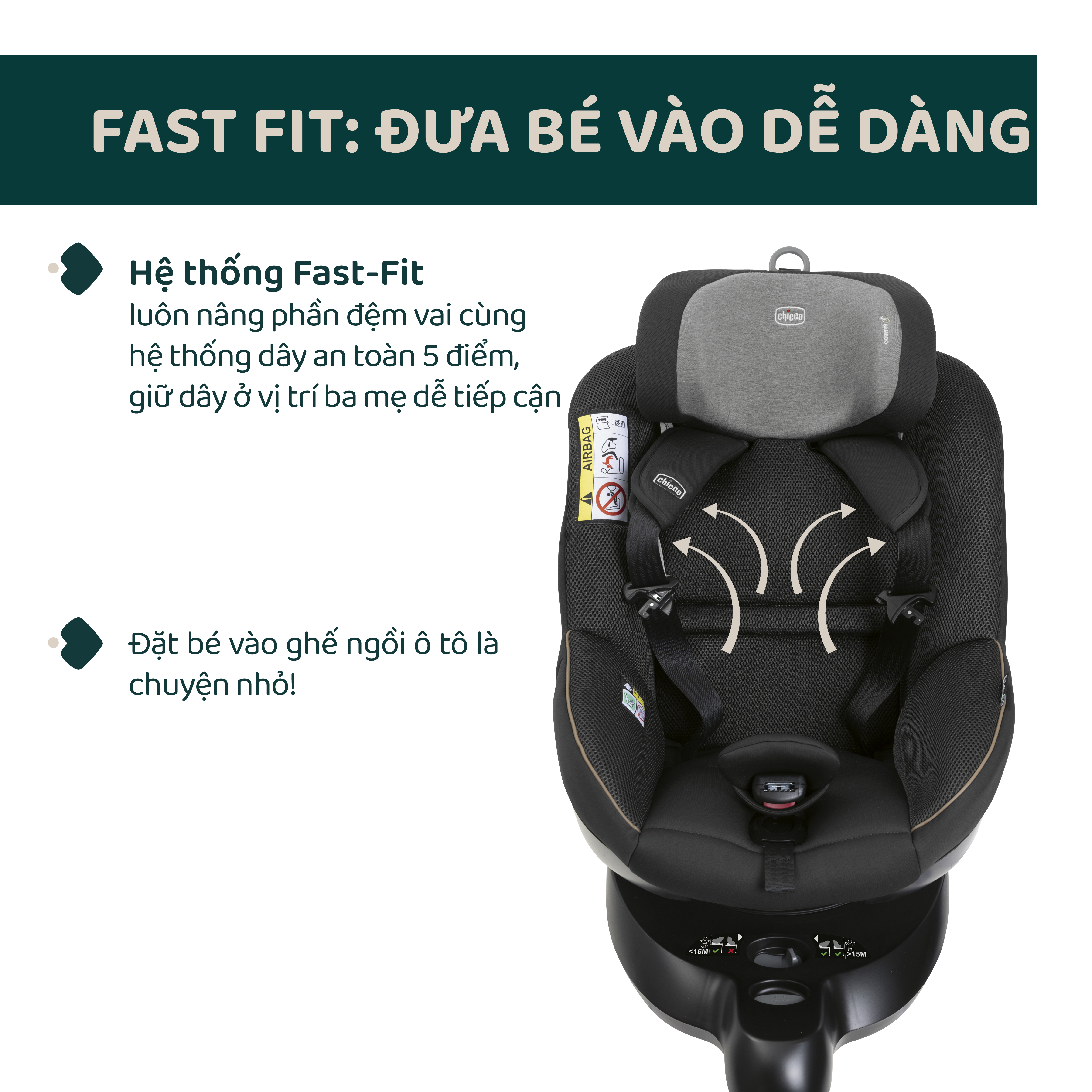 Ghế ô tô Chicco Seat 105 (Đen+Xám)