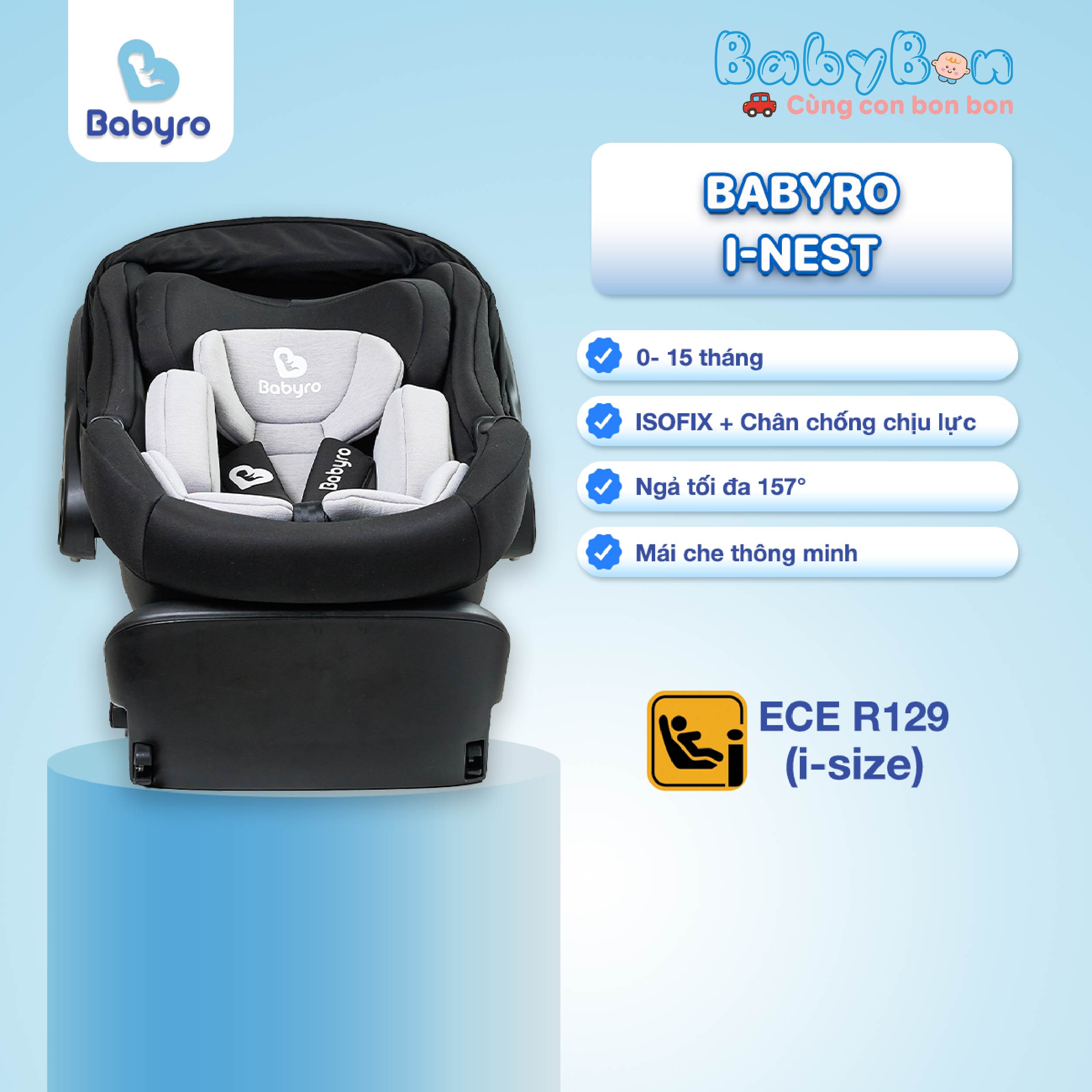 Ghế ngồi ô tô BABYRO I-NEST