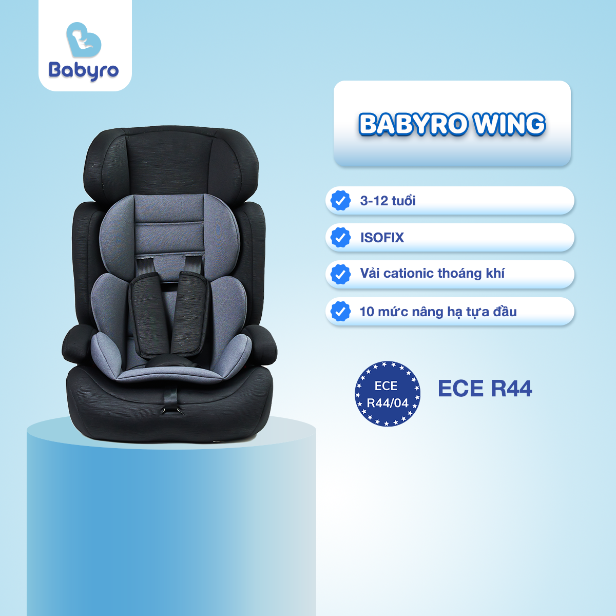 Ghế ngồi ô tô BABYRO WING