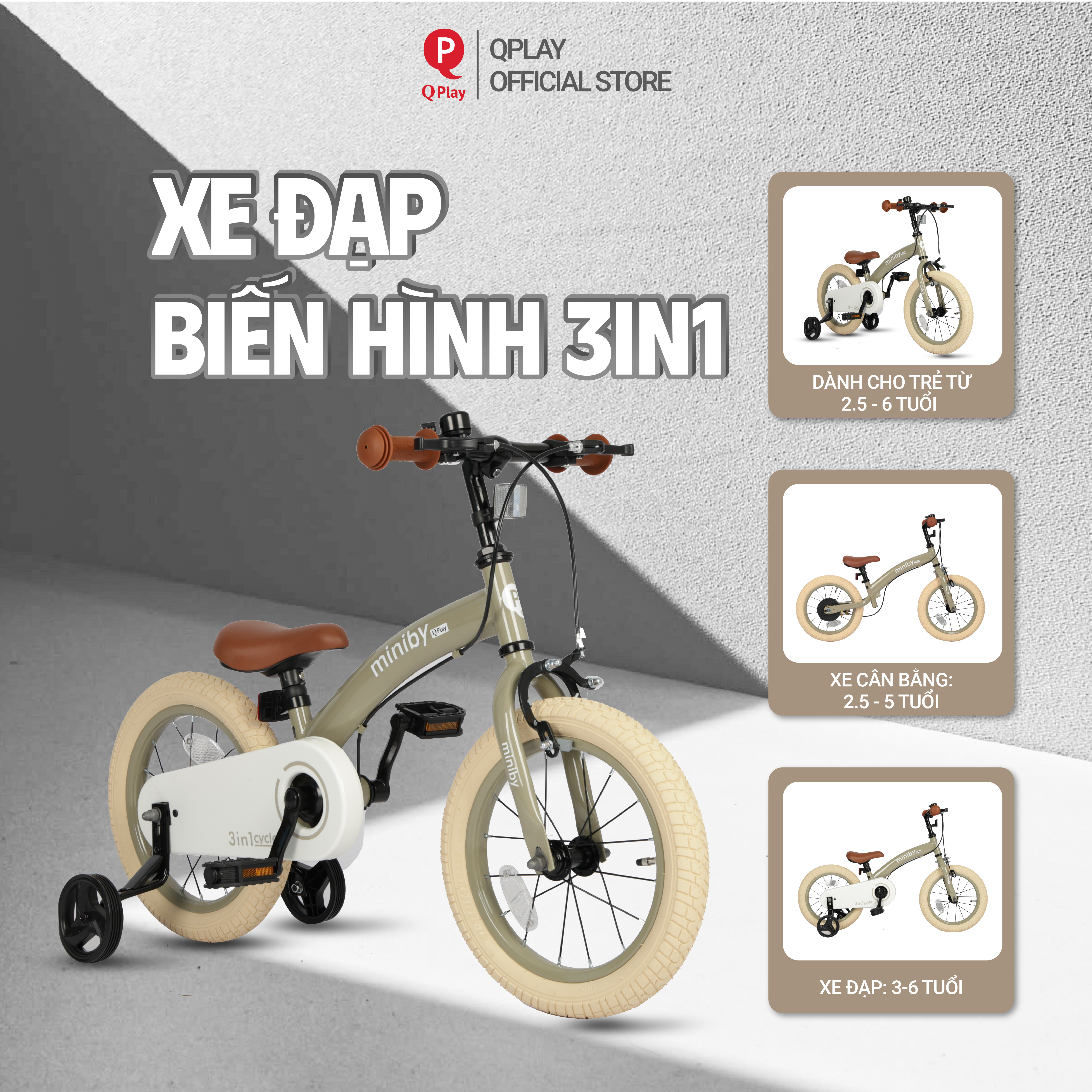 Xe đạp thăng bằng QPLAY MINIBY (14 inch) BIKE